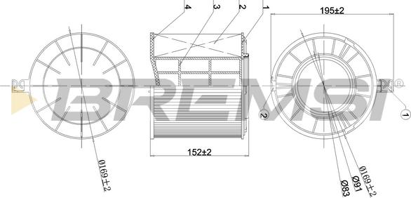 Bremsi FA1173 - Engine Air Filter car-mod.net