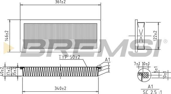 Bremsi FA1347 - Engine Air Filter car-mod.net