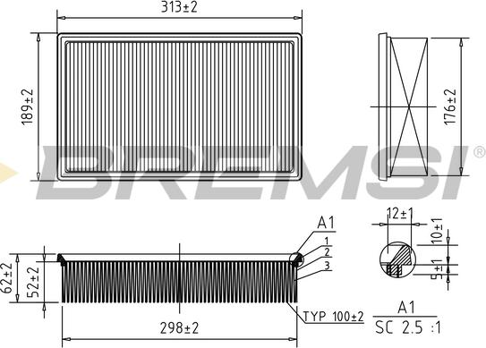 Bremsi FA1365 - Engine Air Filter car-mod.net