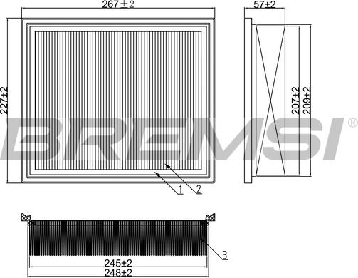 Bremsi FA1378 - Engine Air Filter car-mod.net