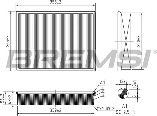 Bremsi FA1246 - Engine Air Filter car-mod.net