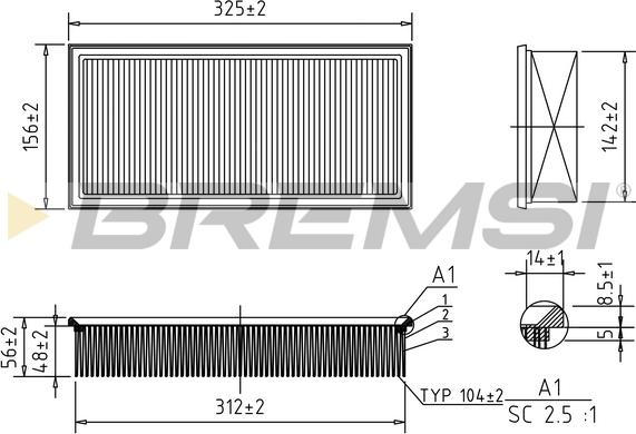 Bremsi FA1264 - Engine Air Filter car-mod.net