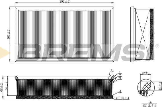 Bremsi FA1214 - Engine Air Filter car-mod.net