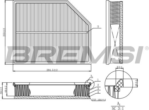 Bremsi FA1213 - Engine Air Filter car-mod.net