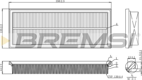 Bremsi FA1238 - Engine Air Filter car-mod.net