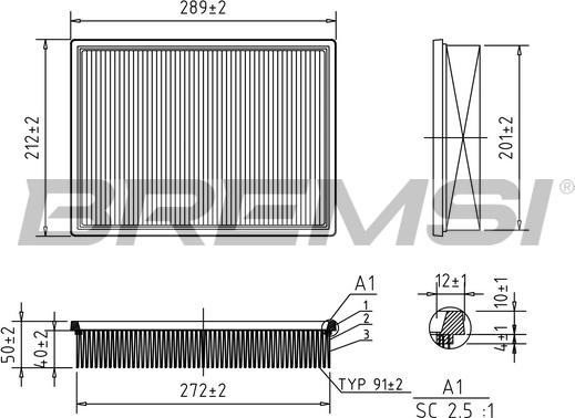Bremsi FA2046 - Engine Air Filter car-mod.net