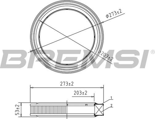 Bremsi FA2003 - Engine Air Filter car-mod.net