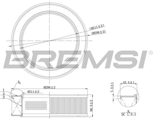 Bremsi FA2072 - Engine Air Filter car-mod.net