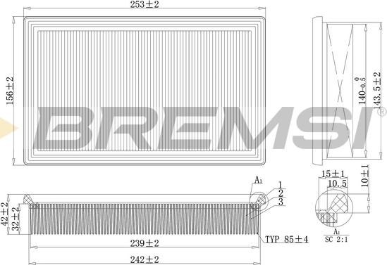 Bremsi FA2140 - Engine Air Filter car-mod.net