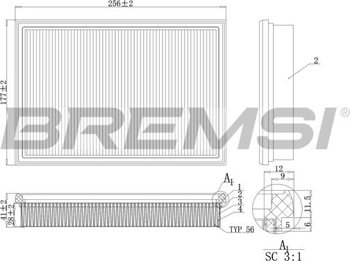 Bremsi FA2115 - Engine Air Filter car-mod.net