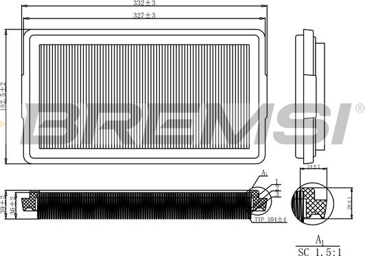 Bremsi FA2126 - Engine Air Filter car-mod.net