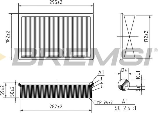 Bremsi FA2319 - Engine Air Filter car-mod.net