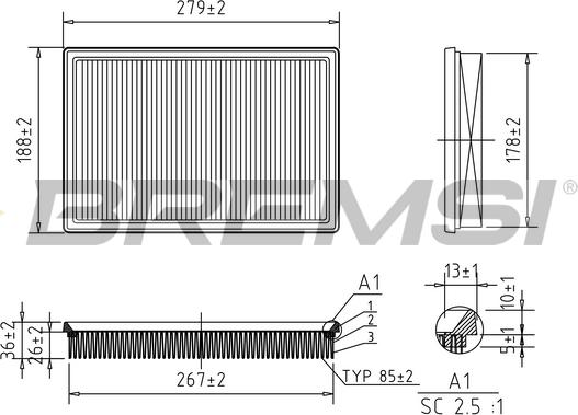 Bremsi FA2324 - Engine Air Filter car-mod.net