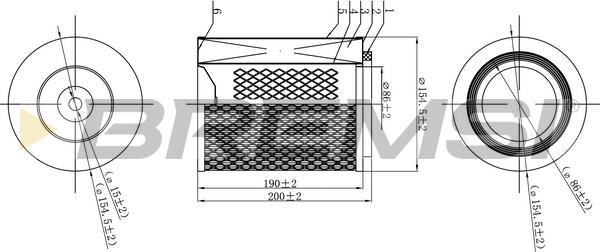 Bremsi FA2328 - Engine Air Filter car-mod.net