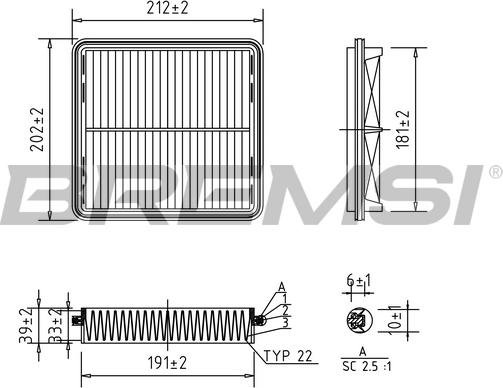 Bremsi FA2238 - Engine Air Filter car-mod.net