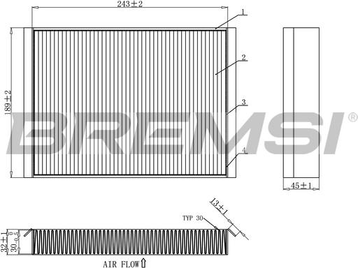 Bremsi FC0923C - Filter, interior air car-mod.net