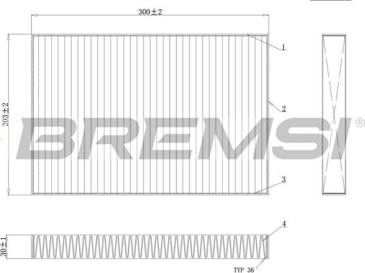 Bremsi FC0495C - Filter, interior air car-mod.net