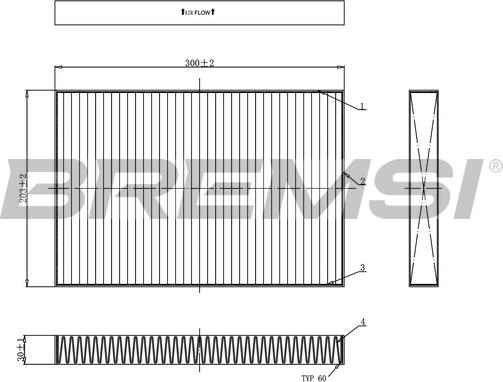 Bremsi FC0495 - Filter, interior air car-mod.net