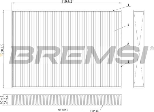 Bremsi FC0410A - Filter, interior air car-mod.net