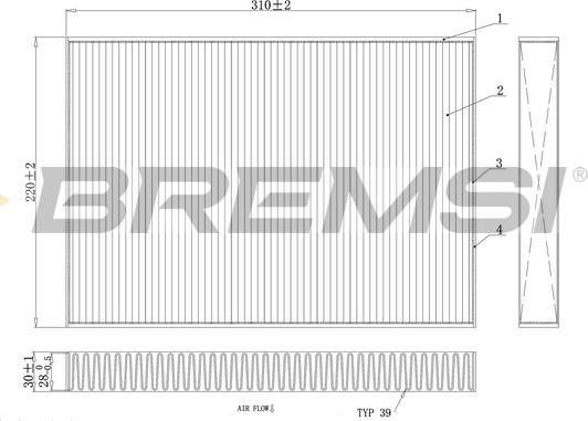 Bremsi FC0410C - Filter, interior air car-mod.net