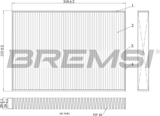 Bremsi FC0410 - Filter, interior air car-mod.net