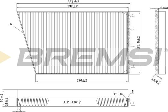 Bremsi FC0502C - Filter, interior air car-mod.net