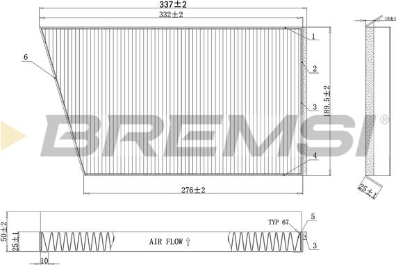 Bremsi FC0502 - Filter, interior air car-mod.net