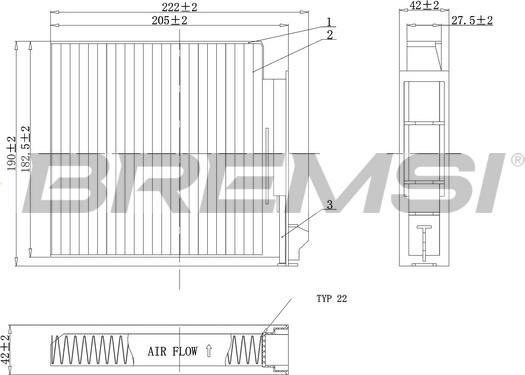Bremsi FC0093A - Filter, interior air car-mod.net