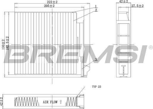 Bremsi FC0093C - Filter, interior air car-mod.net