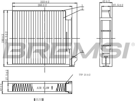 Bremsi FC0093 - Filter, interior air car-mod.net