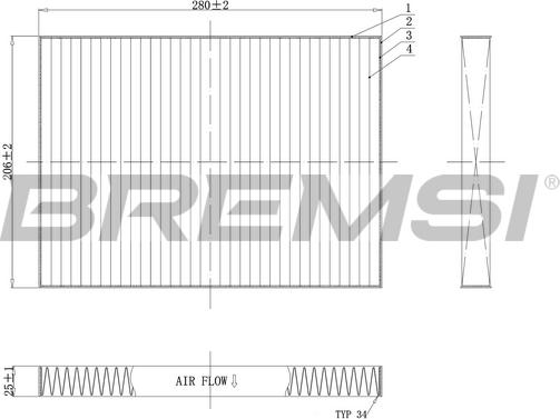 Bremsi FC0084C - Filter, interior air car-mod.net