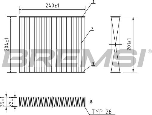 Bremsi FC0073A - Filter, interior air car-mod.net