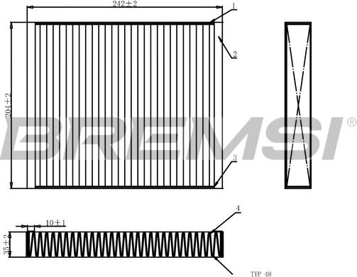 Bremsi FC0073 - Filter, interior air car-mod.net