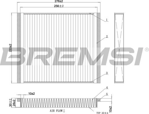 Bremsi FC0107A - Filter, interior air car-mod.net