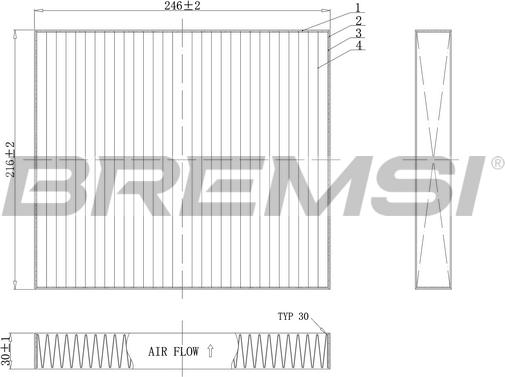 Bremsi FC0183C - Filter, interior air car-mod.net