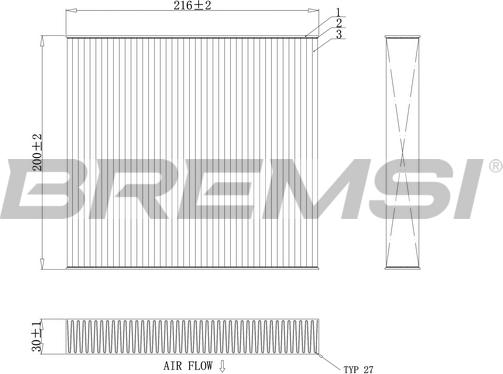 Bremsi FC0855C - Filter, interior air car-mod.net