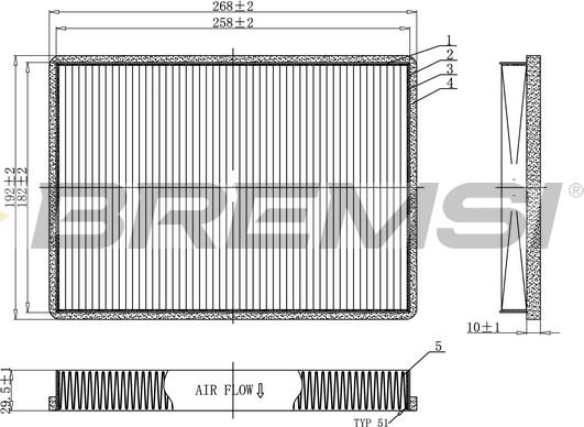 Bremsi FC1941C - Filter, interior air car-mod.net