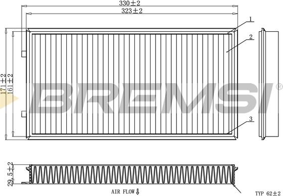 Bremsi FC1913 - Filter, interior air car-mod.net