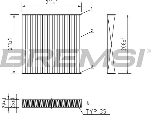 Bremsi FC1928 - Filter, interior air car-mod.net