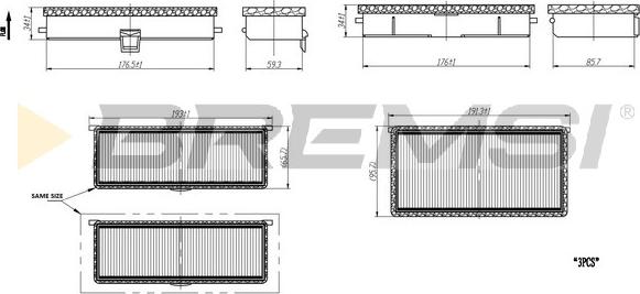 Bremsi FC1557 - Filter, interior air car-mod.net