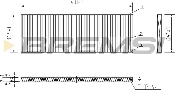 Bremsi FC1532C - Filter, interior air car-mod.net