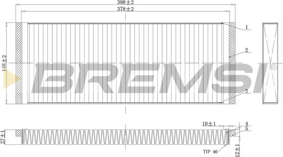 Bremsi FC1329C - Filter, interior air car-mod.net