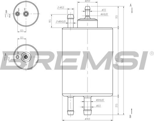Bremsi FE0847 - Fuel filter car-mod.net