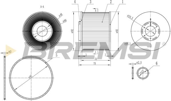 Bremsi FE0343 - Fuel filter car-mod.net