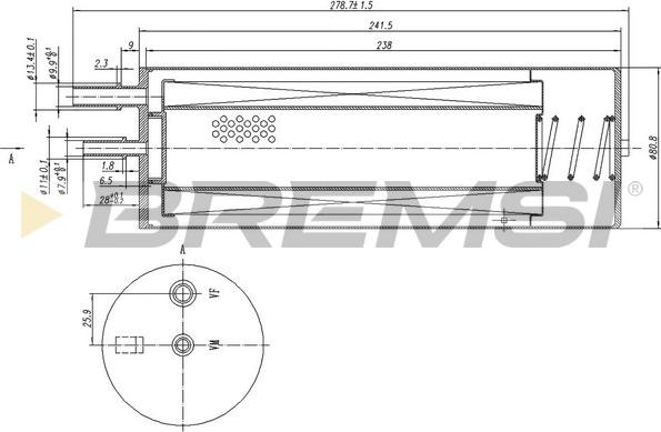 Bremsi FE0796 - Fuel filter car-mod.net
