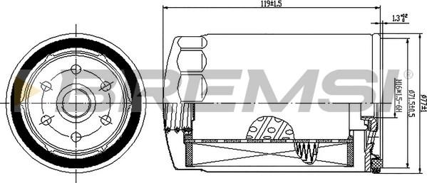 Bremsi FE1509 - Fuel filter car-mod.net