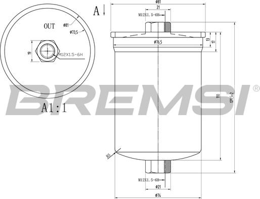 Bremsi FE1519 - Fuel filter car-mod.net