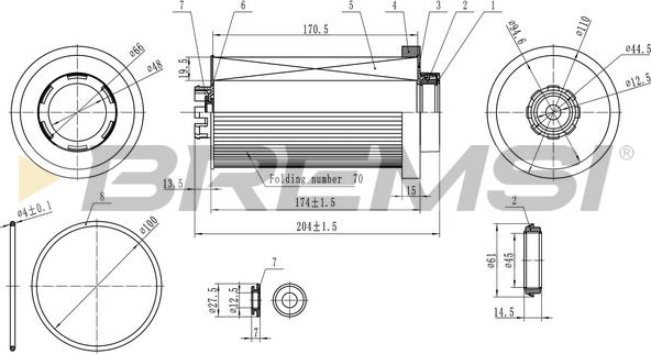 Bremsi FE1848 - Fuel filter car-mod.net