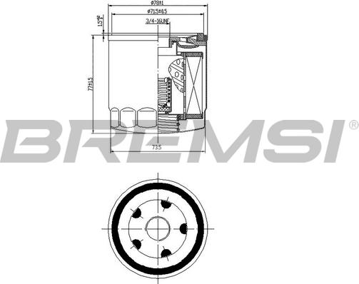 Bremsi FL0033 - Oil Filter car-mod.net