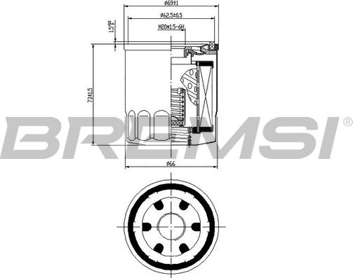 Bremsi FL0024 - Oil Filter car-mod.net